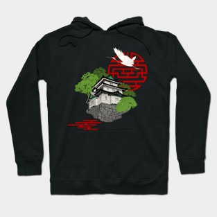 Asian oriental architecture landscape Hoodie